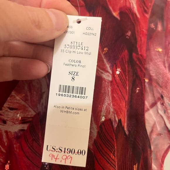 NWT.  FEMININE DRESS IN PINKS FROM LIGHT TO FUSHIA TO BURGUNDY. - Picture 3 of 5